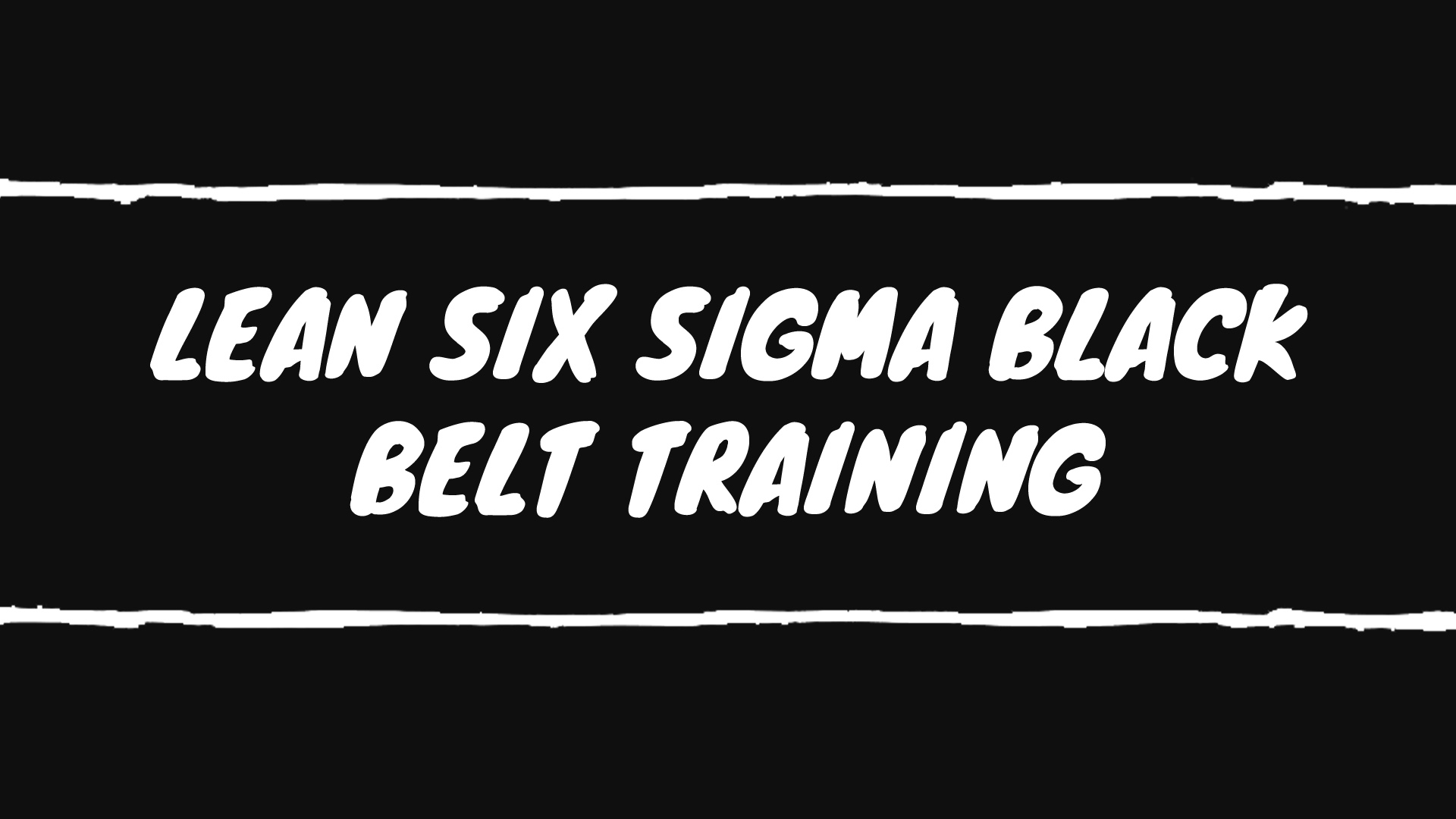 Lean Six Sigma Black Belt Certification Program 